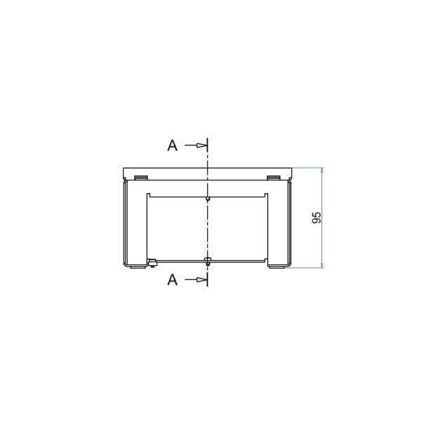 Produktbild UBD 162 163  -  Schwerlast-Unterflur-Bodendose UBD 160 inkl. belegtem Deckel aus Chromstahl, geschlossen, und 1 Bürstenauslass